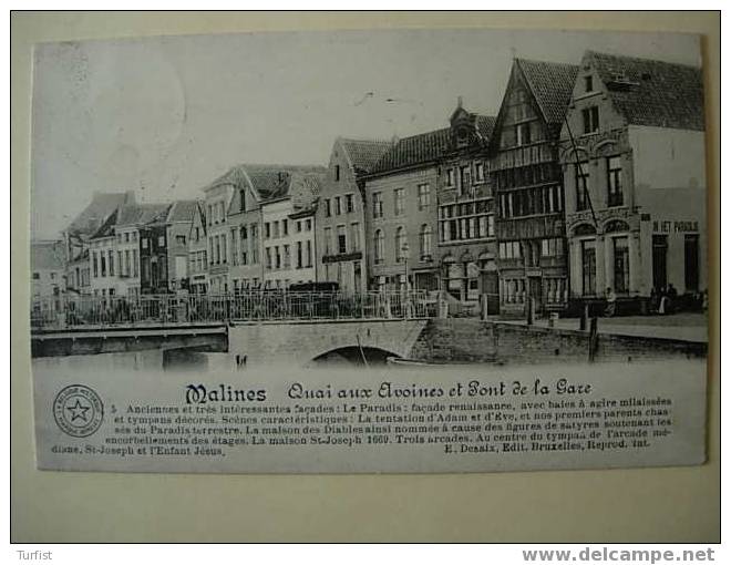 PC WOI SM MECHELEN 20-VIII-1914 >BRUSSEL (BRUSSEL WAS BEZET AANKOMST????) MECHELEN BEZET OP 27-8-14 - Altri & Non Classificati