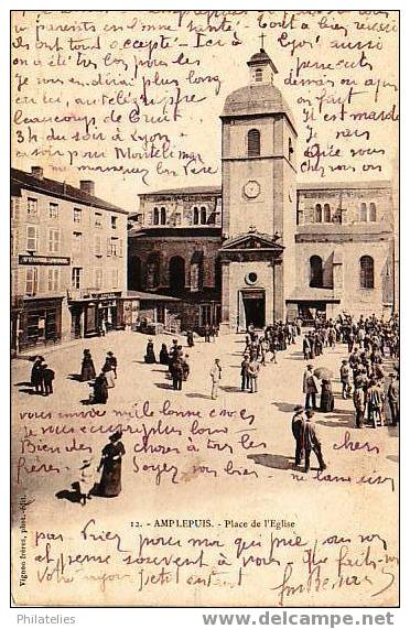 AMPLEPUIS  PLACE DE L EGLISE  1905 - Amplepuis