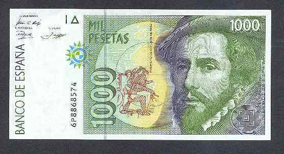 ESPAGNE / SPAIN - 1000 PESETAS 1992 - P. 163 - Other & Unclassified