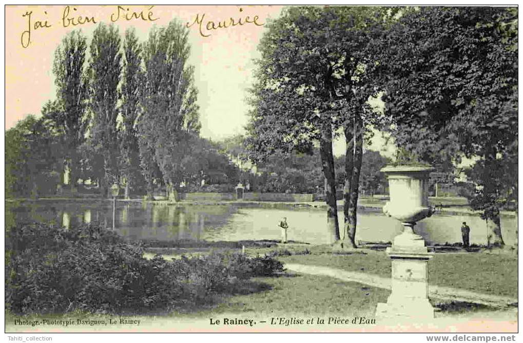 LE RAINCY - L'Eglise Et La Pièce D'eau - Le Raincy