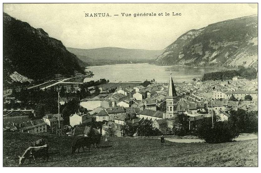 01 . NANTUA . VUE GENERALE ET LE LAC . - Nantua