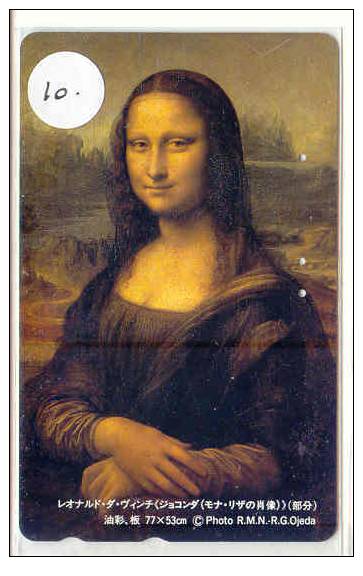 Leonardo Da Vinci Mona Lisa Op Telefoonkaart (10)  Art - Peinture - Mahlerei - Kunst - Schilderij - Pittura