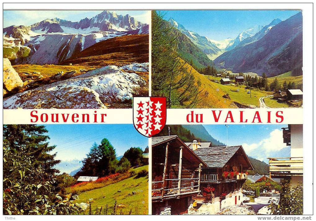 Souvenir Du VALAIS + Blason - Oblitéré ST LUC 1975 - Saint-Luc