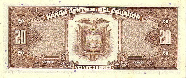 EQUATEUR   20 Sucres   Daté Du 22-11-1988    Pick 121Aa     ***** BILLET  NEUF ***** - Ecuador