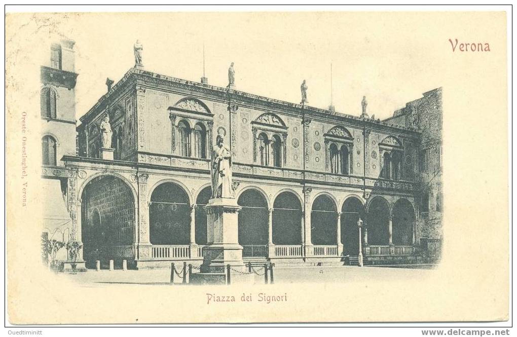 Italie.Superbe Précurseur 1900.Verona.Piazza Dei Signori. - Verona