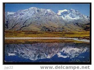 Jolie CP 73 Bourg Saint Maurice Les Arcs L'Aiguille Rouge Et Du St-Esprit Mont Pourri Se Mirant Dans Le Lac De La Montée - Bourg Saint Maurice