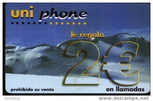 Spain Prepaid Phonecard Snow Mountains - Mountains