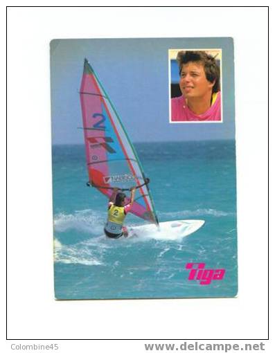 Cpm Planche à Voile Windsurfing Mark Woods Champion Du Monde 1986 - Sailing