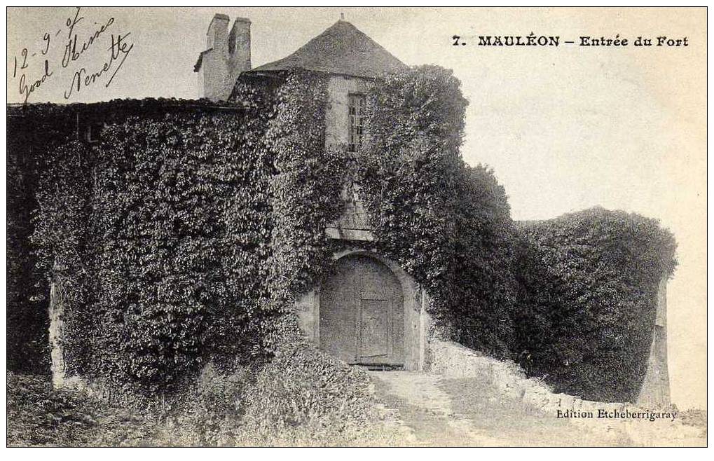 64 MAULEON Fort, Entrée, Ed Etcheberrigaray 7, 1907 - Mauleon Licharre