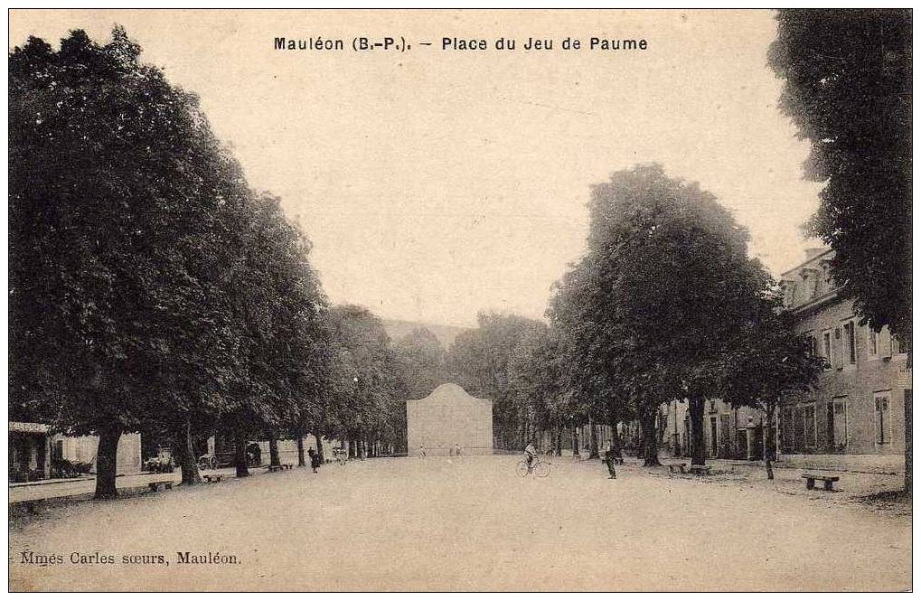 64 MAULEON Place Du Jeu De Paume, Fronton Pelote Basque, Sports, Ed Carles, 1908 - Mauleon Licharre