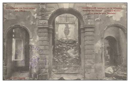 54 - GERBEVILLER - Bombardé Par Les Allemands  Intérieur Du Château - Le Grand Escalier.. - Gerbeviller