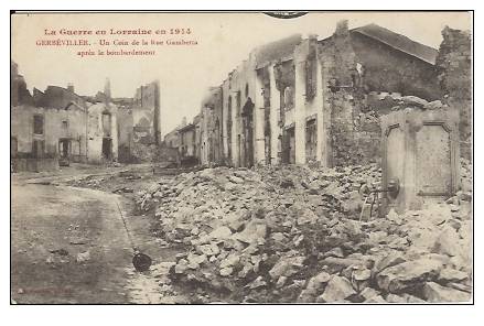 54 - GERBEVILLER - Un Coin De La Rue Gambetta Après Le Bombardement - Gerbeviller