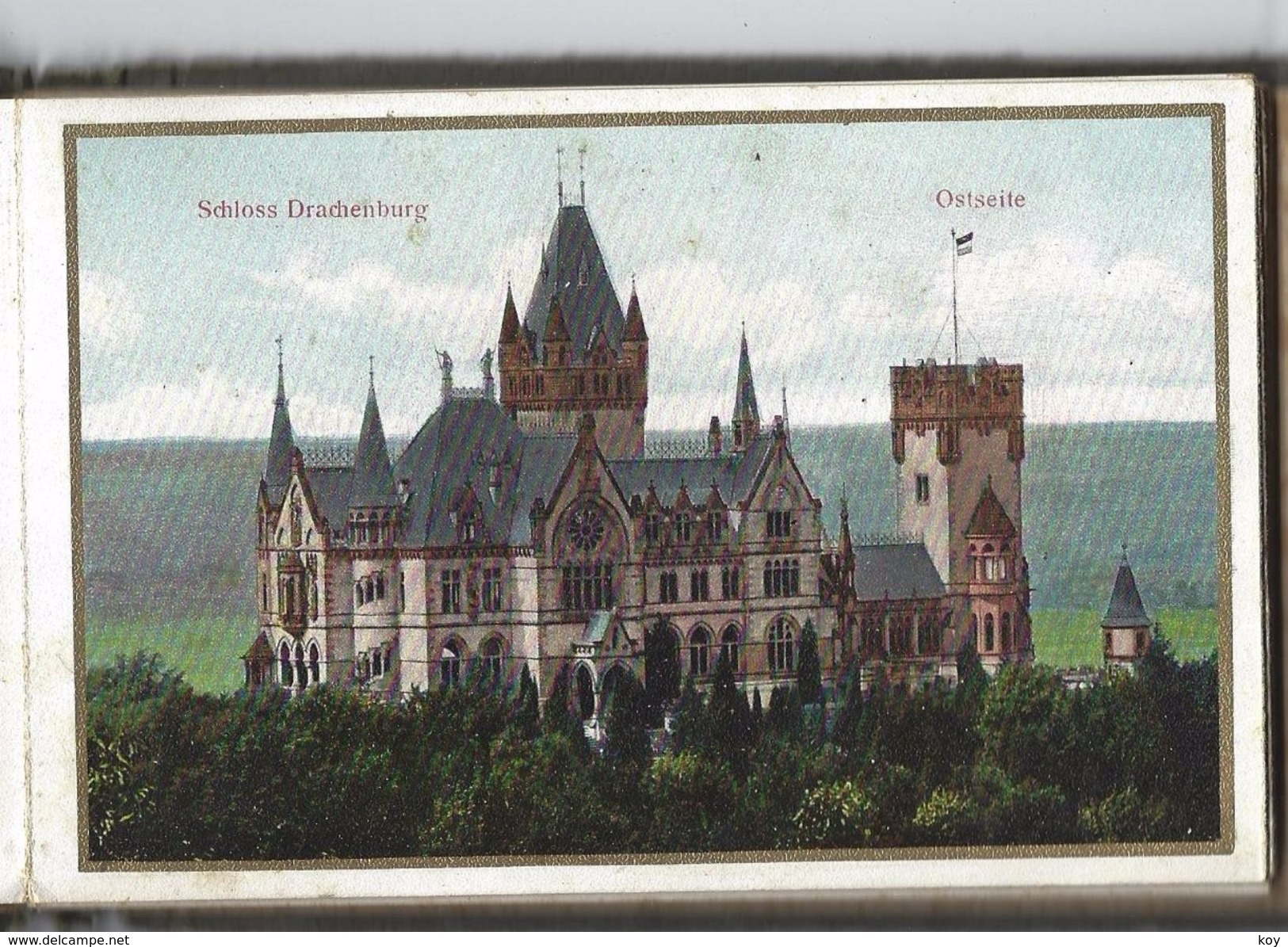 15 LITHOS !!   " DRACHENBURG "  MIT GOLDRAHMEN  > FARB -  AK  +  - 1912  * * * - Bonn