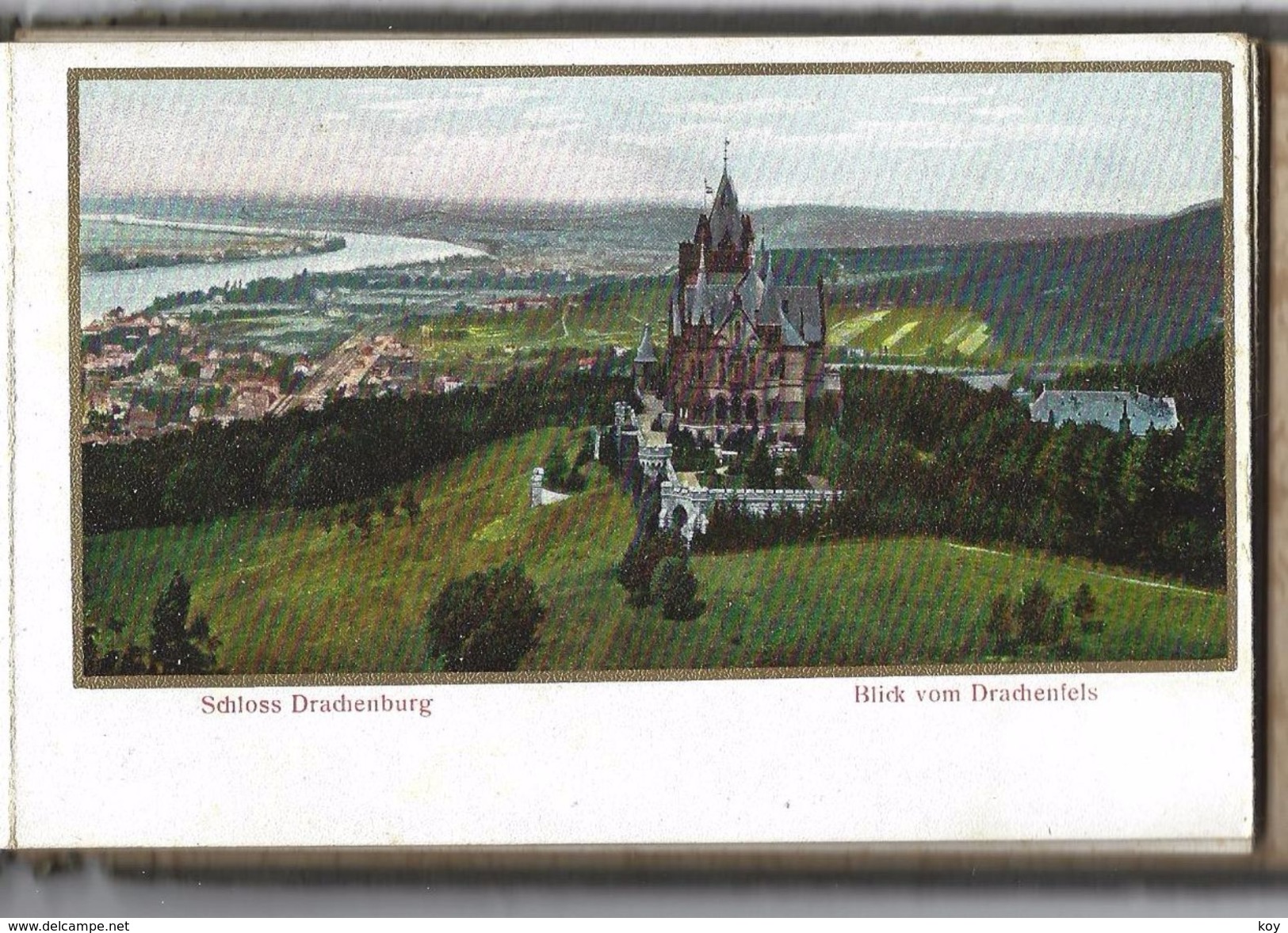 15 LITHOS !!   " DRACHENBURG "  MIT GOLDRAHMEN  > FARB -  AK  +  - 1912  * * * - Bonn