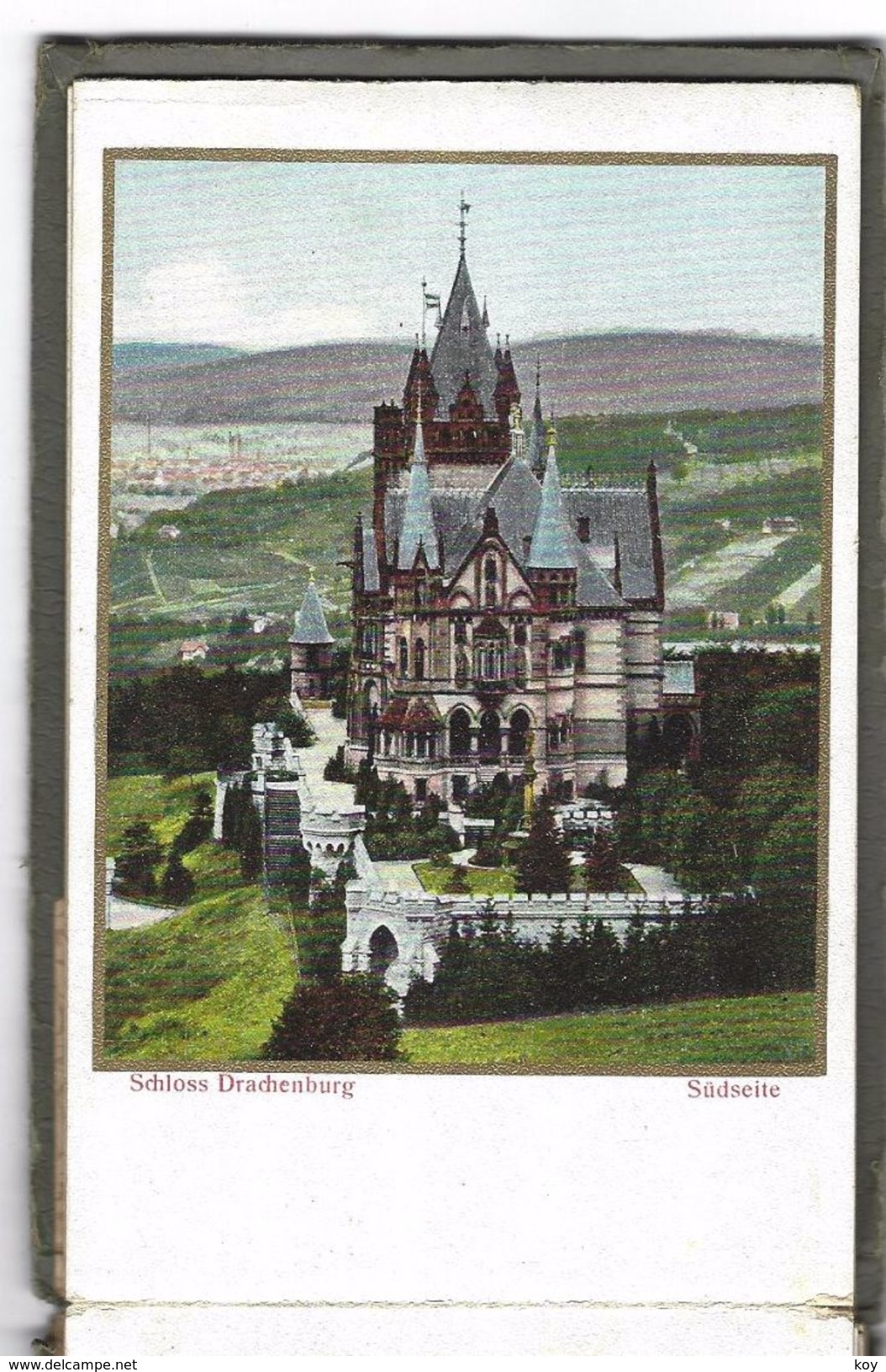 15 LITHOS !!   " DRACHENBURG "  MIT GOLDRAHMEN  > FARB -  AK  +  - 1912  * * * - Bonn