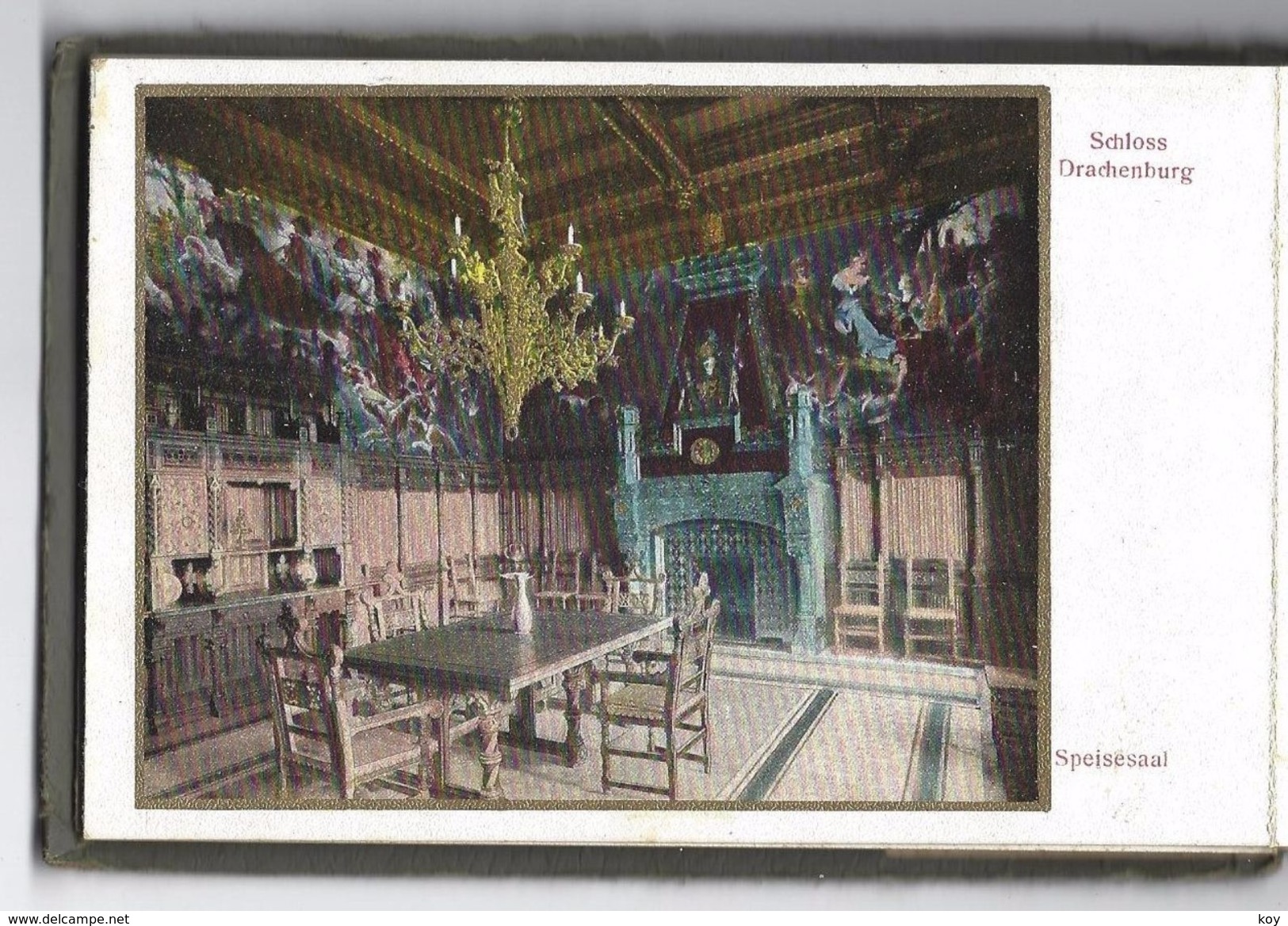 15 LITHOS !!   " DRACHENBURG "  MIT GOLDRAHMEN  > FARB -  AK  +  - 1912  * * *