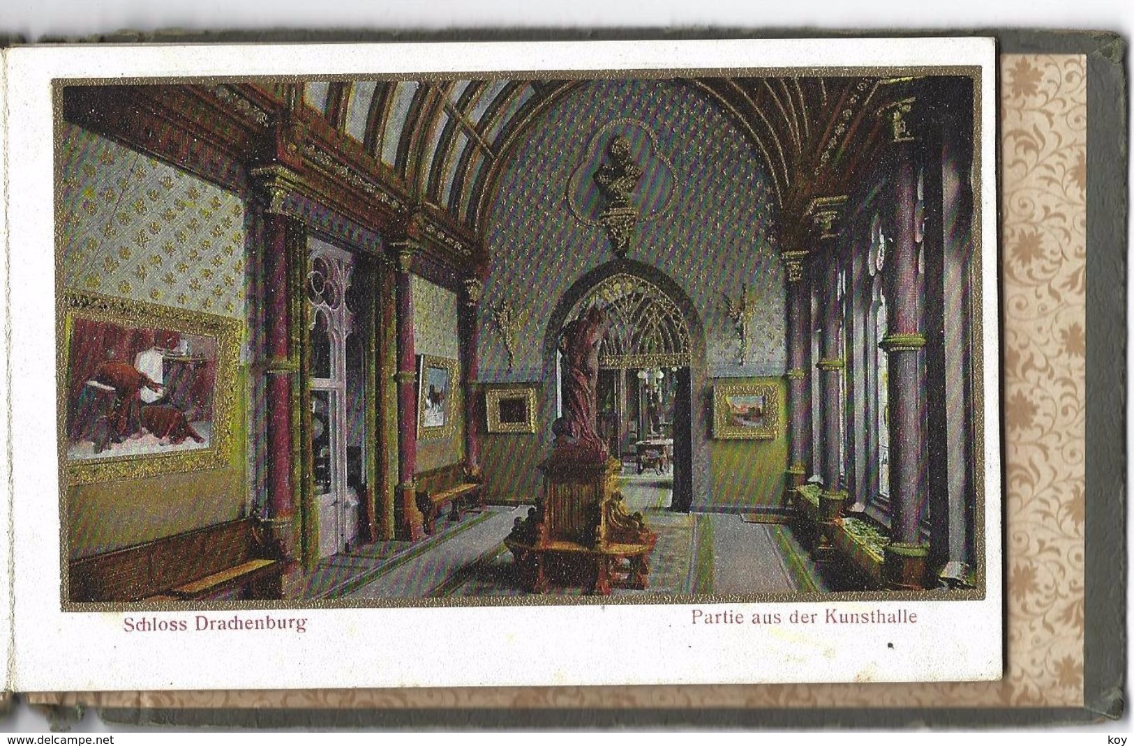 15 LITHOS !!   " DRACHENBURG "  MIT GOLDRAHMEN  > FARB -  AK  +  - 1912  * * *