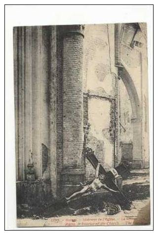 Lo: Ruines Intérieur De L'Eglise- Le Christ - Lo-Reninge