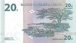 CONGO  20 Centimes Du 01/11/1997  Pick83a   ***BILLET  NEUF *** - Non Classificati