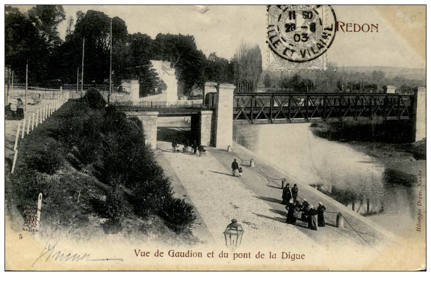 REDON Vue De Gaudion Pont De La Digue - Redon