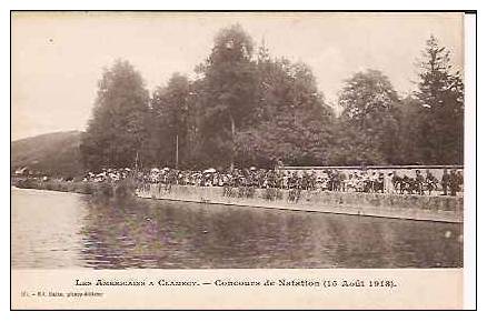 AMERICAINS A CLAMECY CONCOURS DE NATATION DU 15/08/1918 REF102 - Swimming