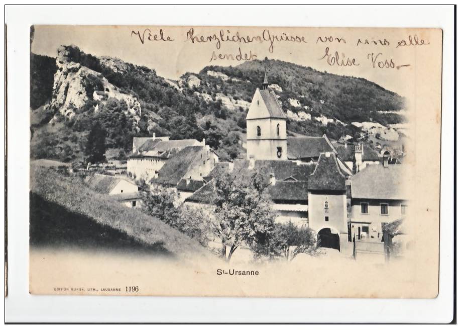 CPA---SUISSE---SAINT-URSANNE----EGLISE- - Saint-Ursanne