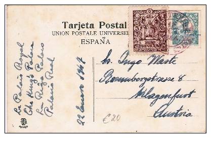 Ep247 / Spanien,  Ansichtskarte Aus Madrid  1944, Nach  Klagenfurt, Österreich – Mit Sonderstempel - Briefe U. Dokumente