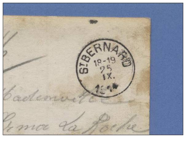 Kaart Verzonden Van St-BERNARD Op 25/9/1914 Naar ANTWERPEN Op 25/9/14 (Offensief W.O.I) - Autres & Non Classés