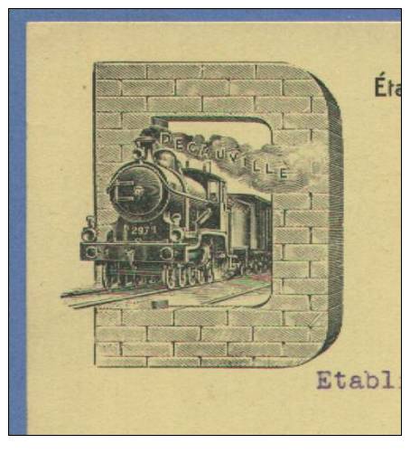 479 Op Kaart (thema TREIN / TRAIN) Met Stempel BRUSSEL - 1935-1949 Kleines Staatssiegel