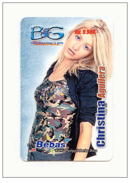 CHRISTINA AGUILERA Sur Telecarte PAS USER (1) - Characters