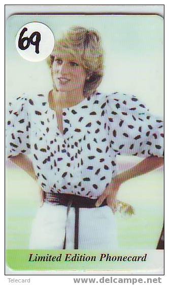 PRINCES DIANA Op Telefoonkaart - Lady Di - Princesse Diana - (69) - Personnages