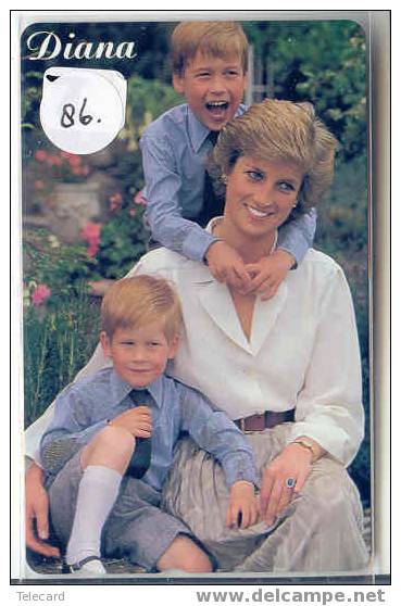 PRINCES DIANA Op Telefoonkaart - Lady Di - Princesse Diana - (86) - Personen