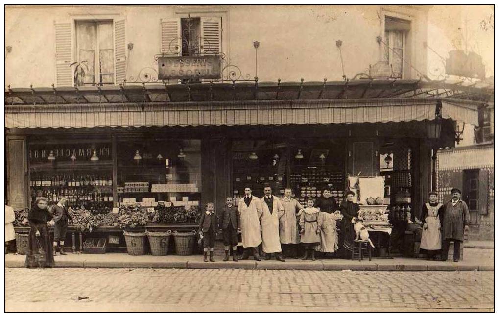 PARIS - EPICERIE - BEURRE ET OEUFS - RUE LABROUSTE - SUPERBE CARTE PHOTO - Arrondissement: 15