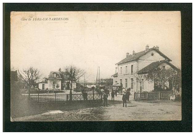 Gare De Fere En Tardenois ( Animée Echery éditeur ) - Fere En Tardenois