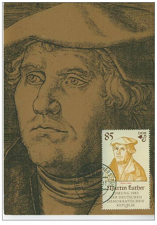 C2117 Martin Luther DDR Premier Jour FDC 1982 - Theologians