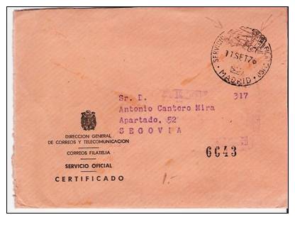 Ep286  / - SPANIEN -  Postdienstsache 1976 – Mit Postkutsche Im Stempel - Servicios