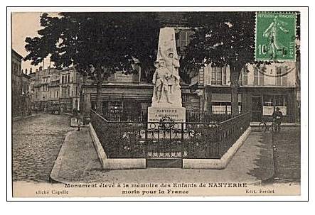 CPA 92 NANTERRE - Monument Eleve A La Memoire Des Enfants Morts Pour La France - Nanterre