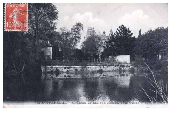 Cpa Montfermeil (93) Château De Maison Rouge , Côté Ouest , Coll Moquet , 1909 - Montfermeil