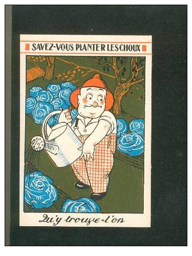 Lessive Savonneuse  Violette Image Devinette  Chanson Française Savez Vous Planter Les Choux ? Arrosoir Jardinier R11 - Andere & Zonder Classificatie