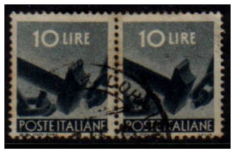 ITALY   Scott: # 473   F-VF USED Pair - Gebraucht