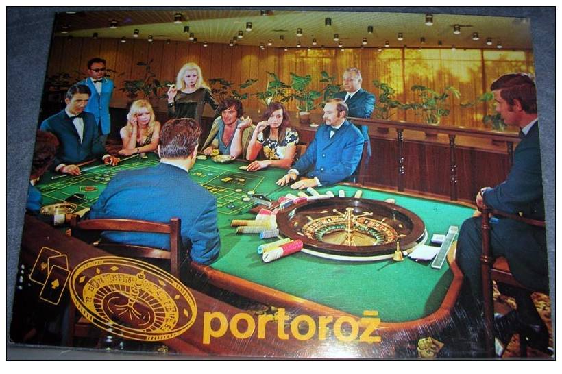 Casino,Roulette, Portoroz,Yugoslavia, Postcard - Casinos