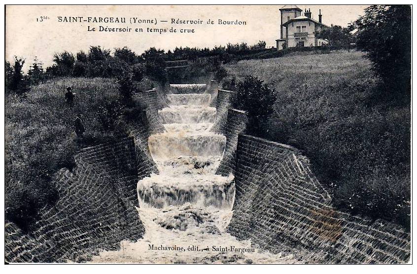 SAINT  FARGEAU Reservoir De Bourdon Le Deversoir En Temps De Crue - Saint Fargeau