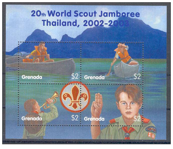 Grenada - Serie Completa Nuova In Foglietto: 20° World Scout Jamboree In Thailandia - Other & Unclassified