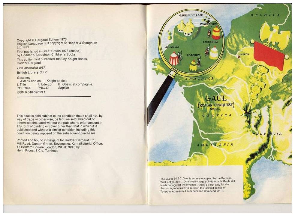 RARE : AN ASTERIX ADVENTURE, OBELIX AND CO (Anglais) 48 Pages, 15 Cm Sur 20 Cm. TBE. - Asterix