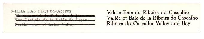 Jolie CP Açores Ilha Das Flores Vallée Et Baie De La Ribeira Do Cascalho - Neuve - Légende Erreur D' Impression - Açores