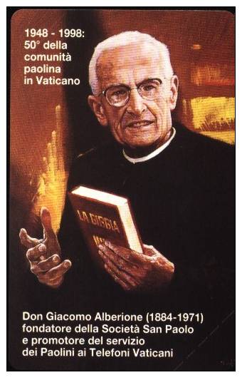 Vatican City SCV 51 Don Giacomo Alberione. - Vaticano