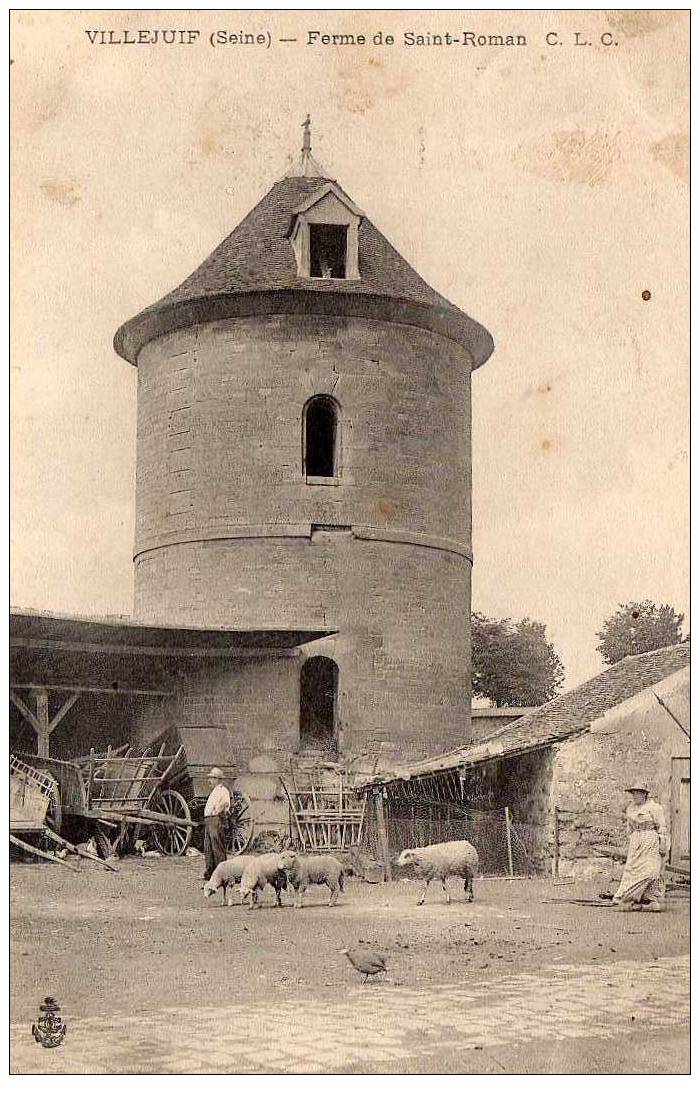 94 VILLEJUIF Ferme St Roman, Cour, Animée, Moutons, Ed CLC, 1905 - Villejuif