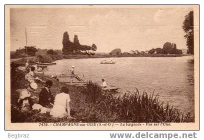 CHAMPAGNE SUR OISE    LA BAIGNADE   VUE SUR L OISE - Arnouville Les Gonesses