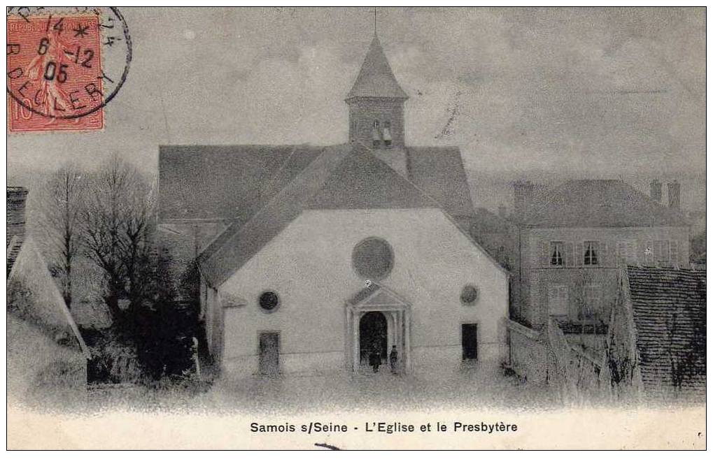77 SAMOIS SUR SEINE Eglise, Presbytère, Ed Breger, 1905 - Samois