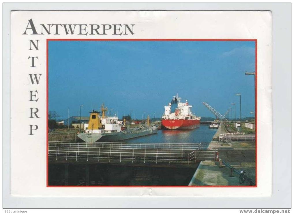 Antwerpen - Haven - Boot -  Postkaart Groot Formaat - Antwerpen